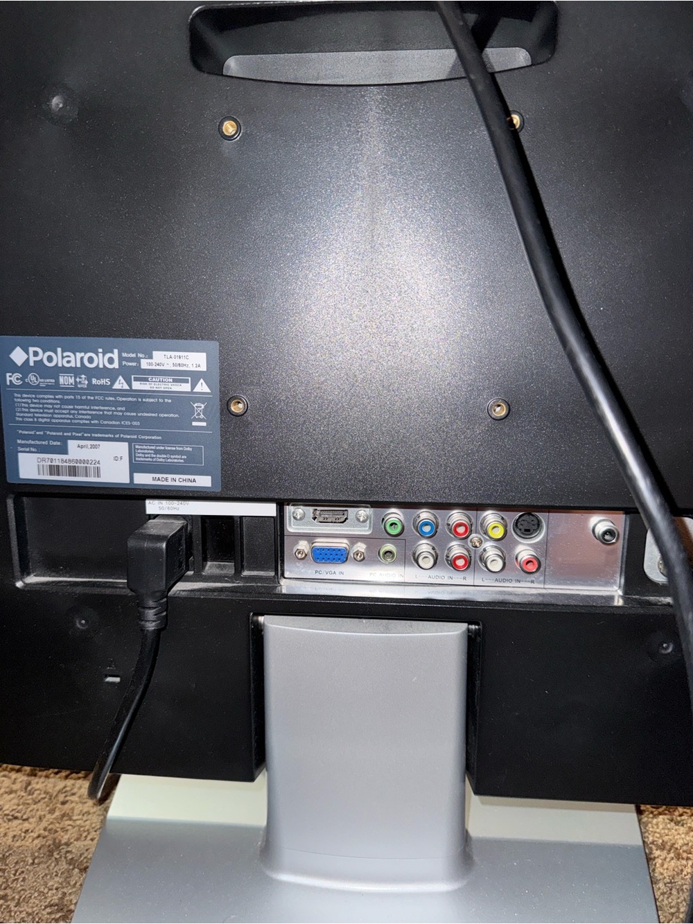 Polaroid TV/Computer Monitor - Picture 7 of 7